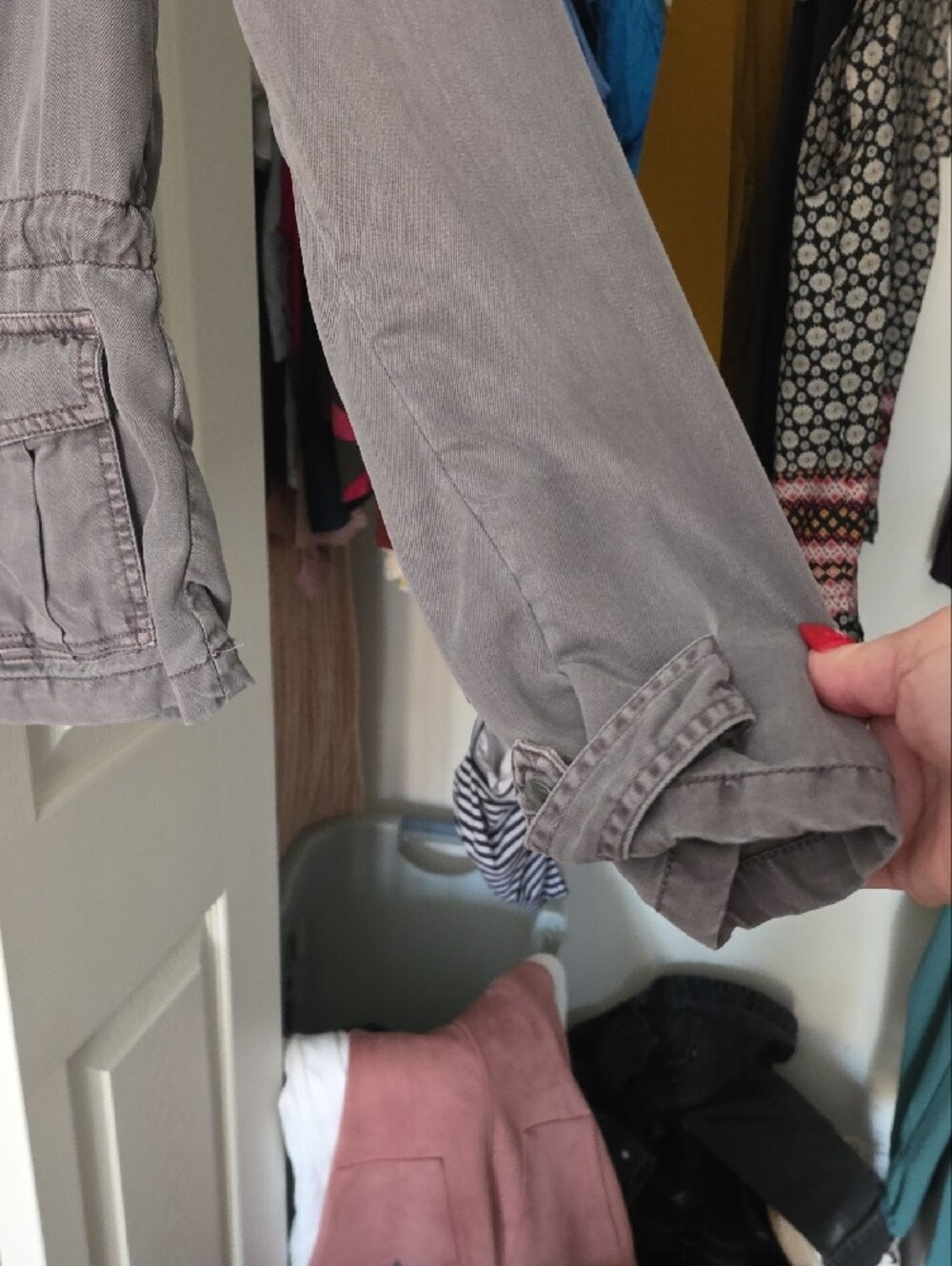Max Jeans Gray Utility Drawstring Field Jacket - Picture 5 of 12
